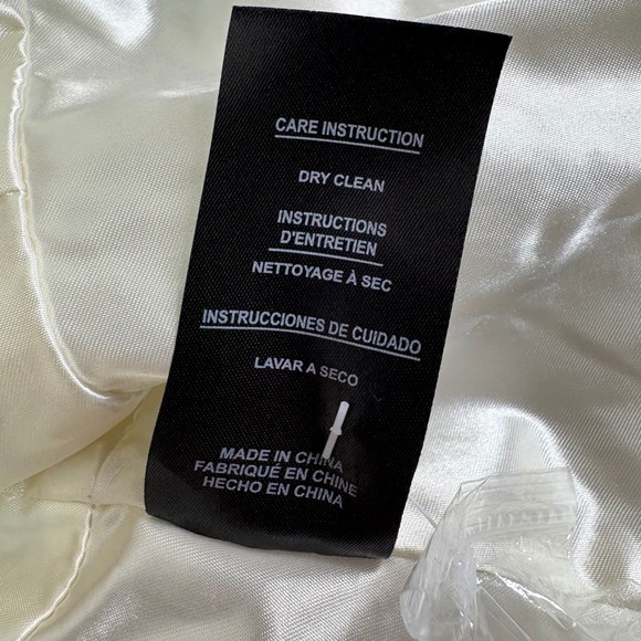 Kensie Womens Pea Coat Faux Fur Removable Collar White Peplum Waffle Knit Size L - Picture 11 of 16